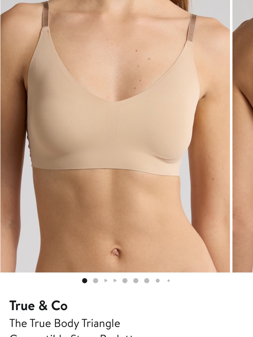True & Co. True Body Triangle Bra 3 pz size L new
